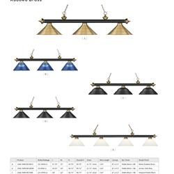 灯饰设计 Z-Lite 2022年欧美台球馆灯具设计素材图片