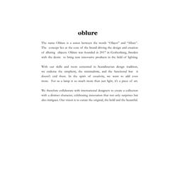 灯饰设计 Oblure 2025年瑞典现代家居灯饰设计图片电子图册