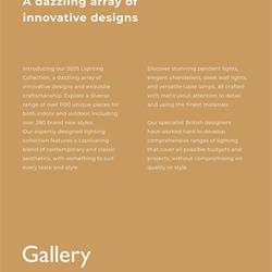灯饰设计 Gallery 2025年英国灯饰设计产品图片目录画册