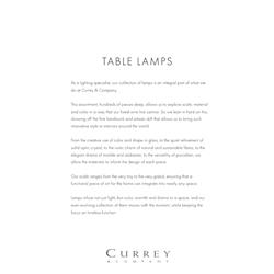 灯饰设计 Currey & Company 2025年美国台灯设计产品图片目录