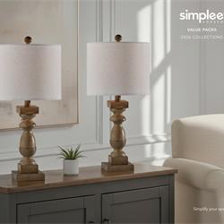 灯饰家具设计:Simplee 2026 年美式成套桌面台灯产品电子图册